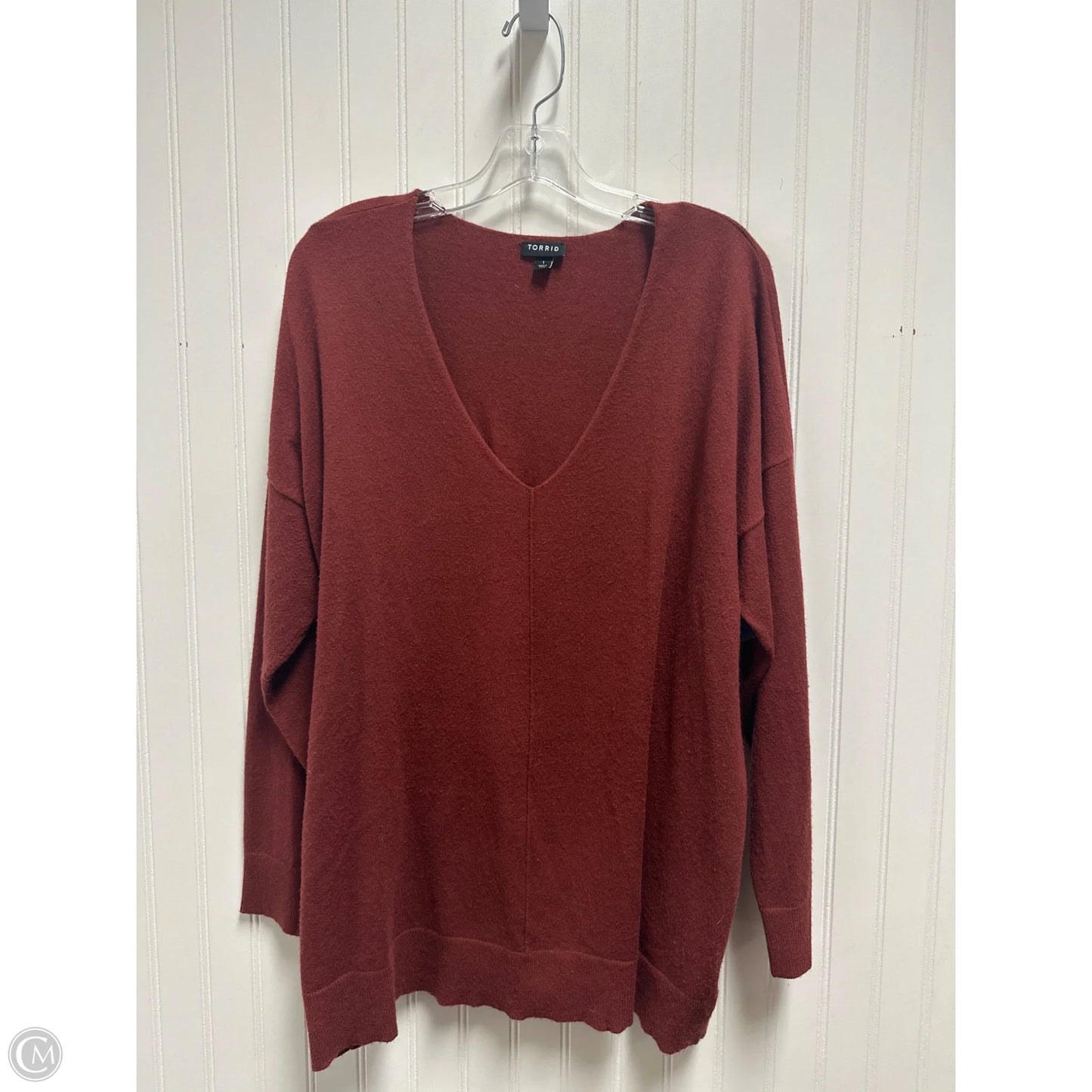 Sweater By Torrid In Red, Size: 1x