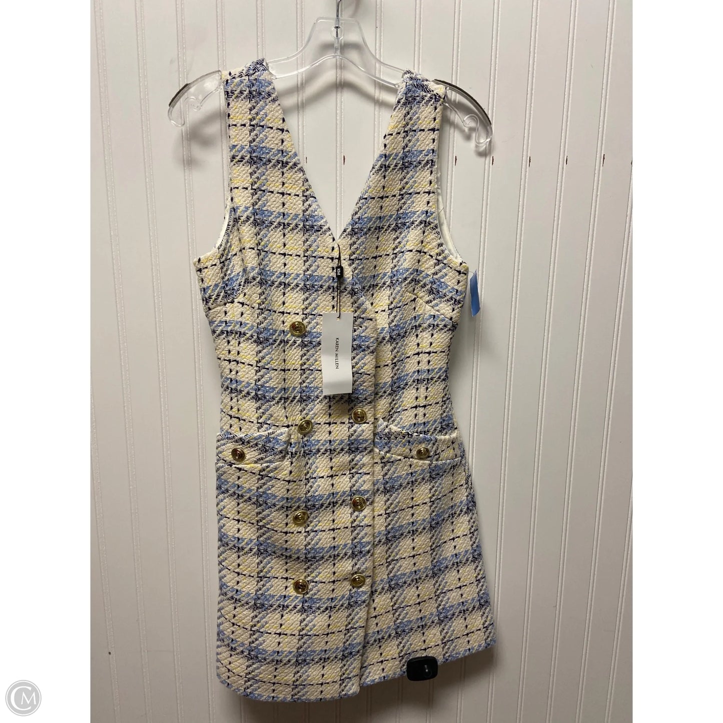 Dress Casual Short By Karen Millen In Plaid Pattern, Size: S