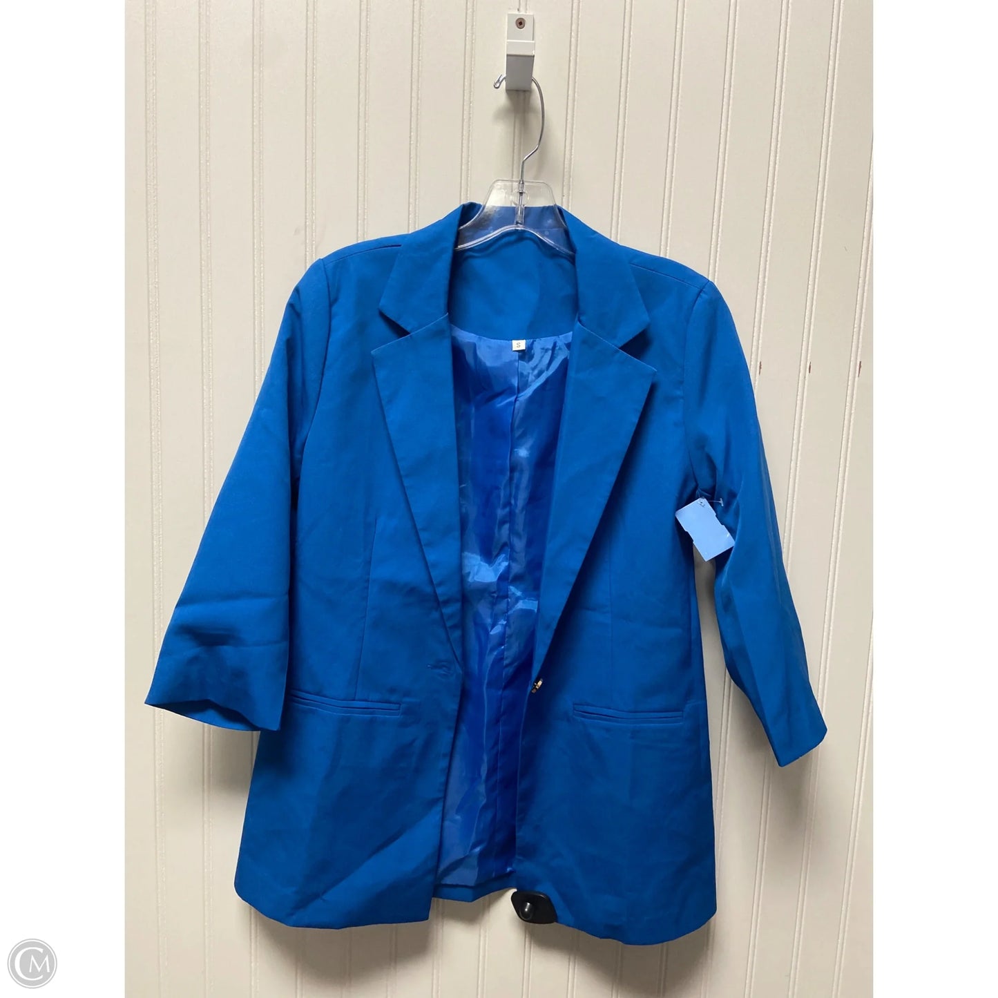 Blazer By Clothes Mentor In Blue, Size: S