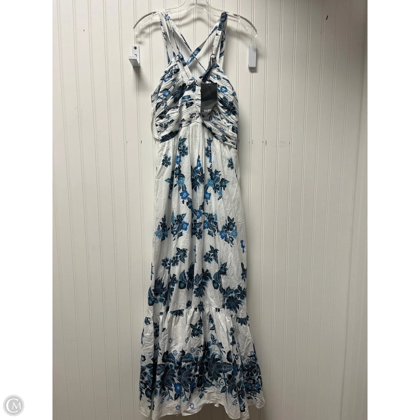 Dress Casual Maxi By White House Black Market In Blue & White, Size: Xs