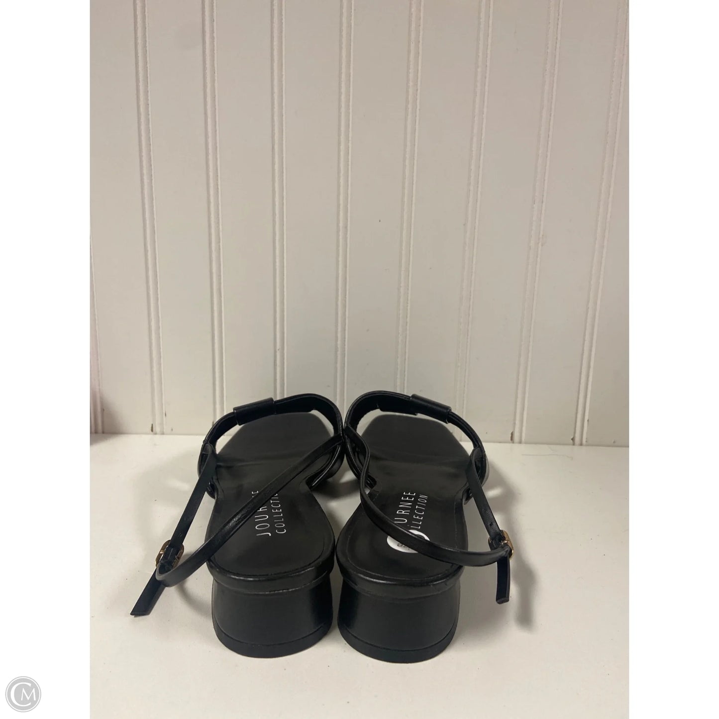 Sandals Flats By Journee In Black, Size: 8.5