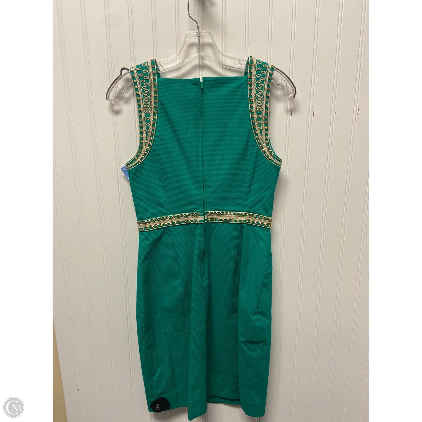 Dress Designer By Lilly Pulitzer In Gold & Green, Size: Xs