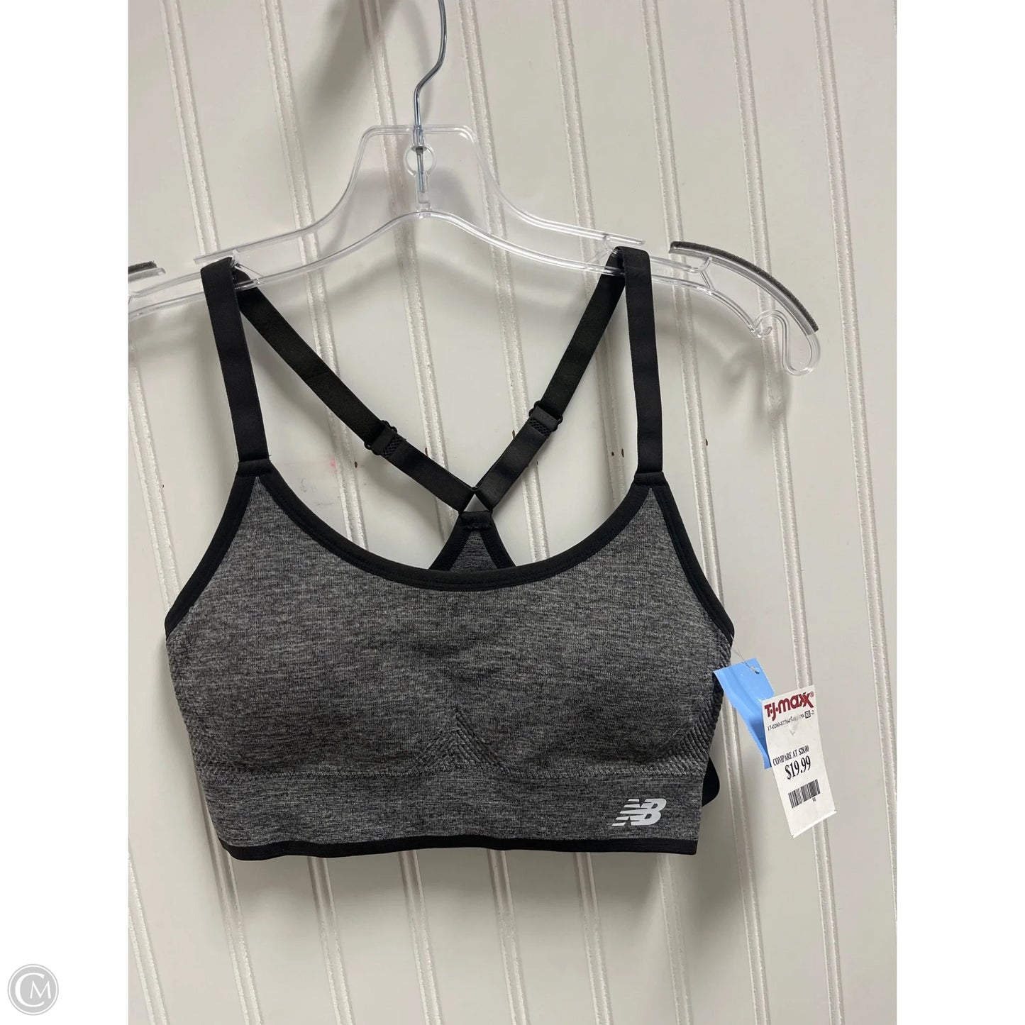 Athletic Bra By New Balance In Grey, Size: M