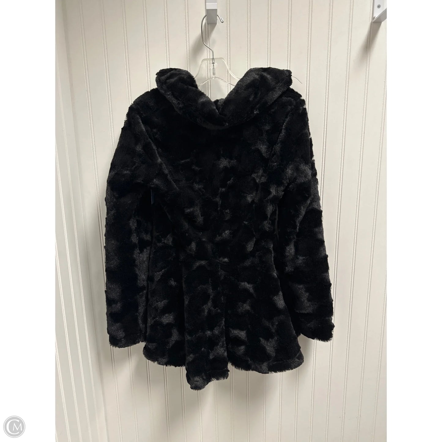 Coat Faux Fur & Sherpa By Self Esteem In Black, Size: M