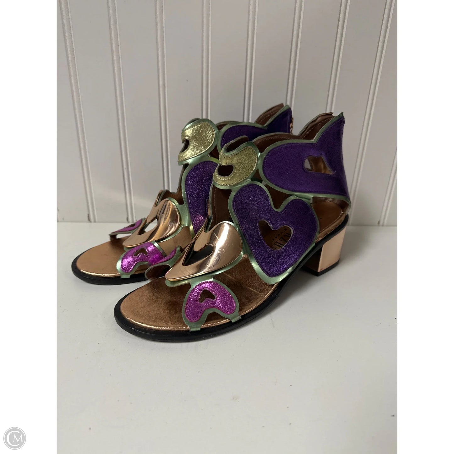 Sandals Heels Wedge By Cma In Multi-colored, Size: 9