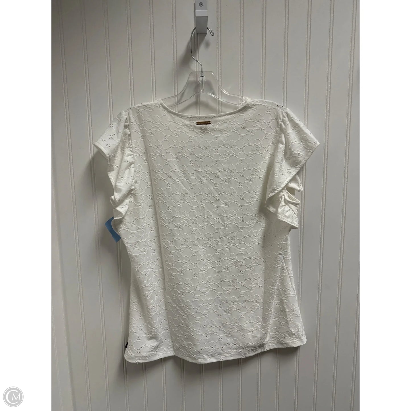 Top Short Sleeve By Michael By Michael Kors In White, Size: L