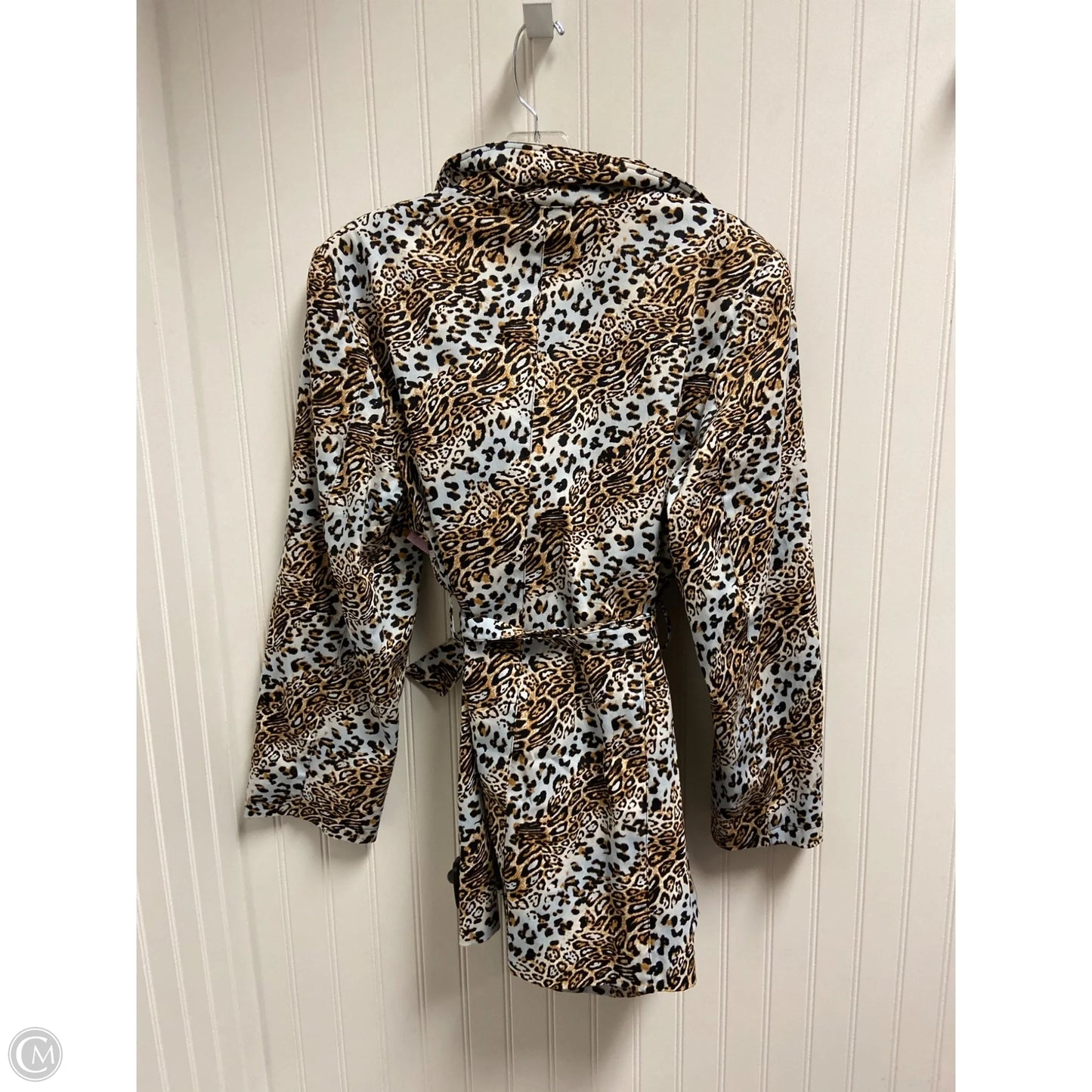Coat Trench Coat By Jaclyn Smith In Animal Print, Size: L