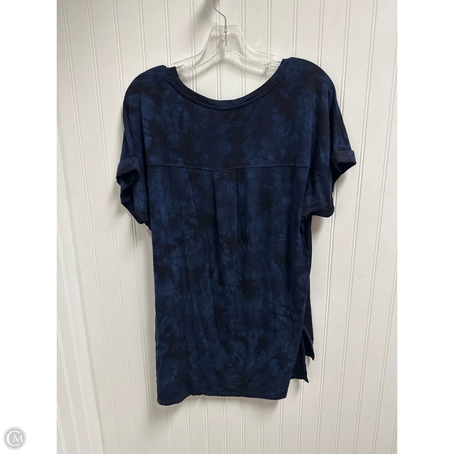 Top Short Sleeve By Tahari In Tie Dye Print, Size: L