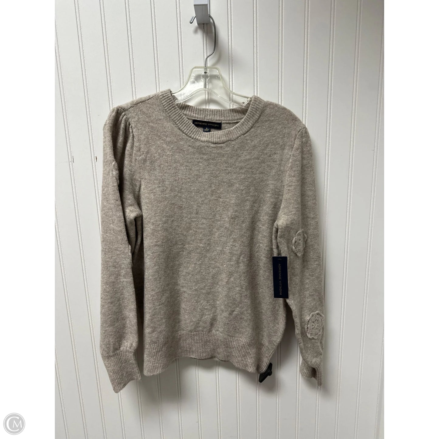 Sweater By Adrienne Vittadini In Taupe, Size: S