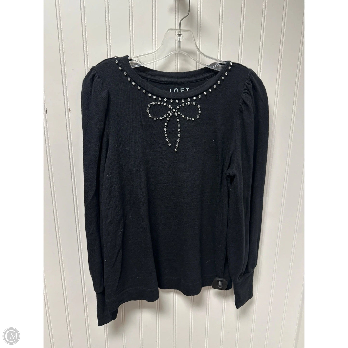 Top Long Sleeve By Loft In Black, Size: M
