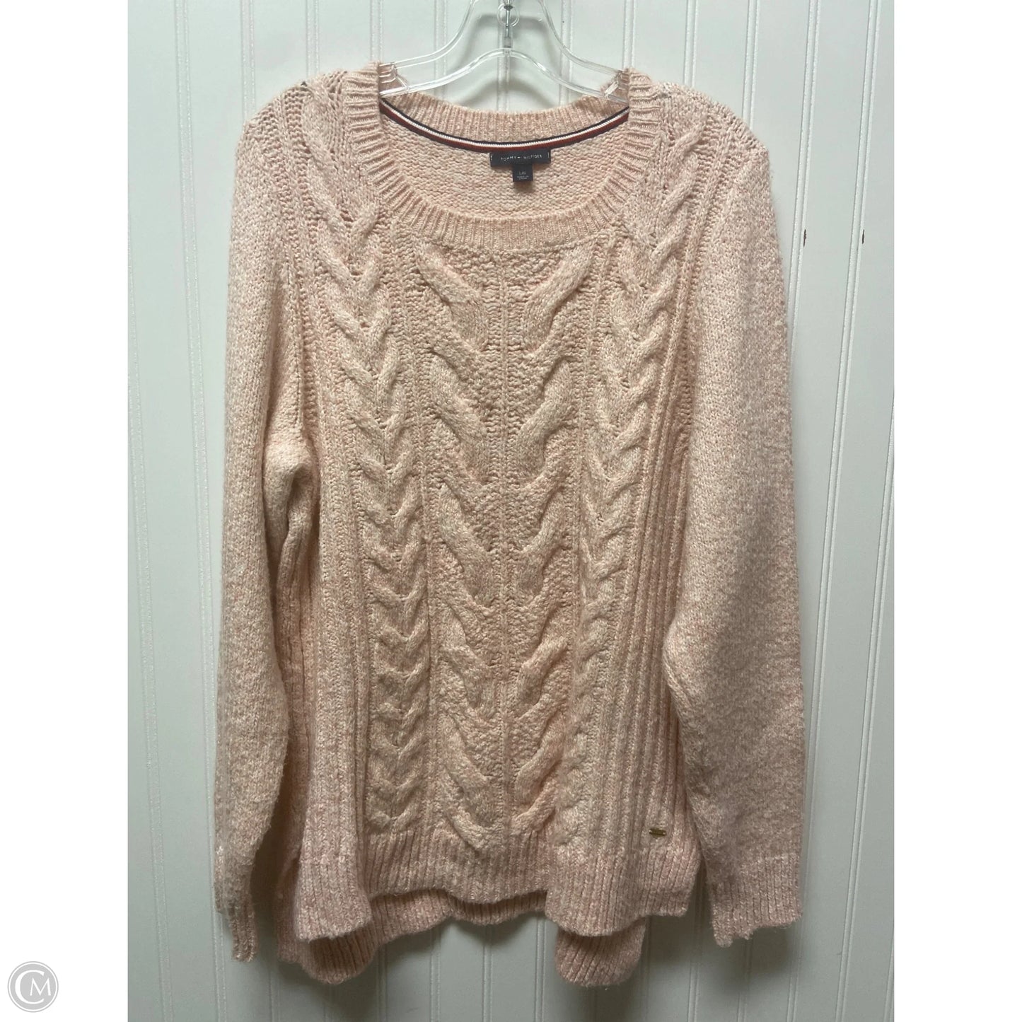 Sweater By Tommy Hilfiger In Pink, Size: L