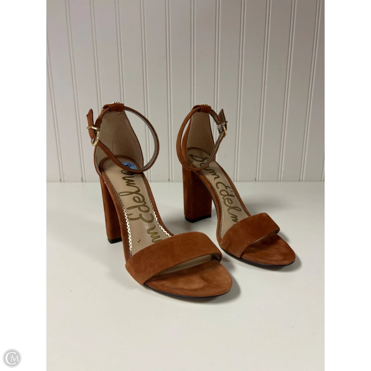 Sandals Heels Block By Sam Edelman In Brown, Size: 6