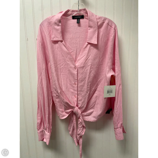 Top Long Sleeve By Ellen Tracy In Pink, Size: L