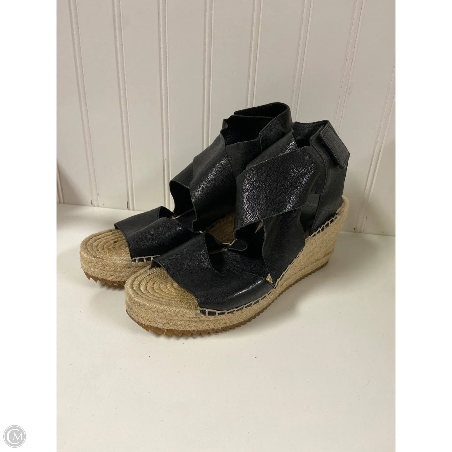 Sandals Heels Wedge By Eileen Fisher In Black, Size: 7.5