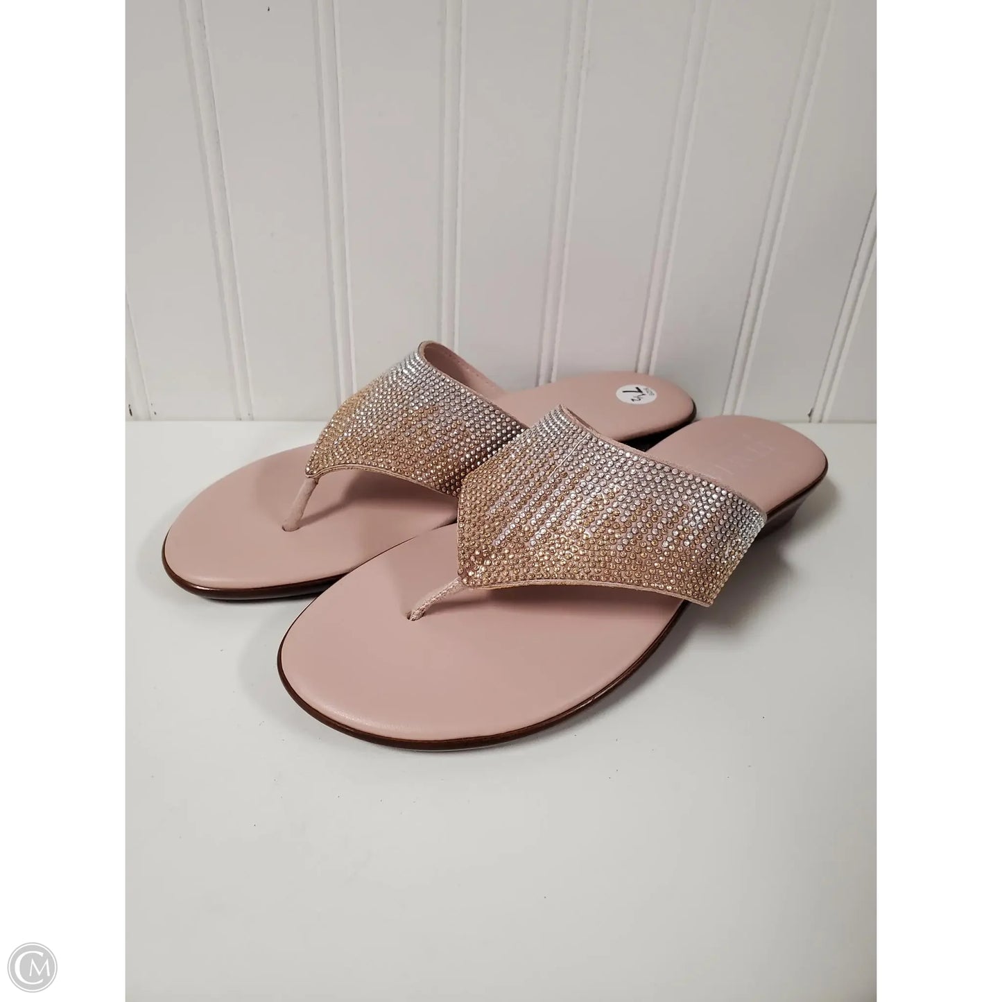 Sandals Flats By Italian Shoemakers In Pink, Size: 7.5
