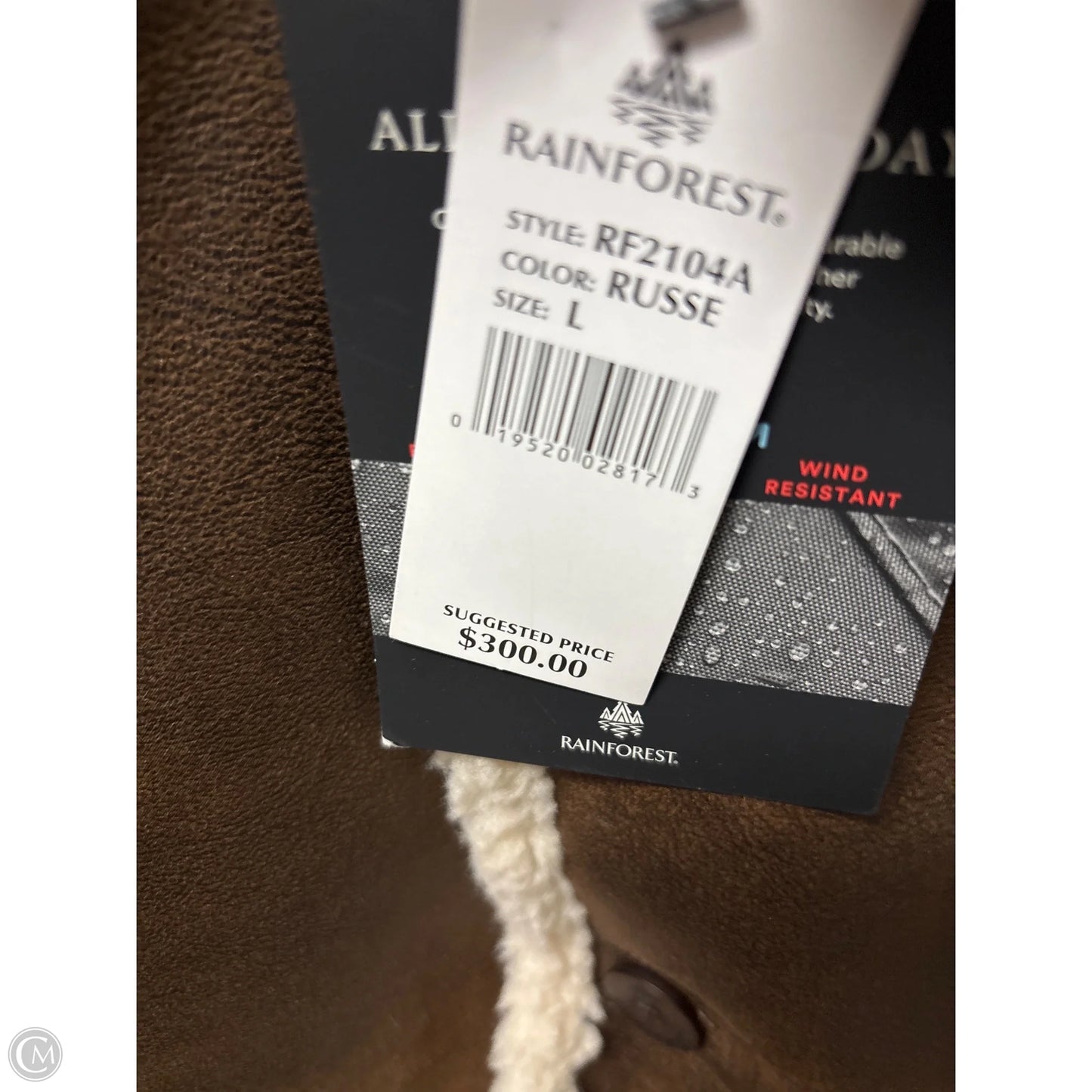 Jacket Leather By Clothes Mentor In Brown, Size: L