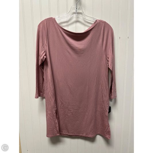 Top Long Sleeve By Eileen Fisher In Pink, Size: Xs
