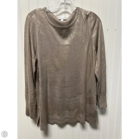 Top Long Sleeve By Chicos In Taupe, Size: M
