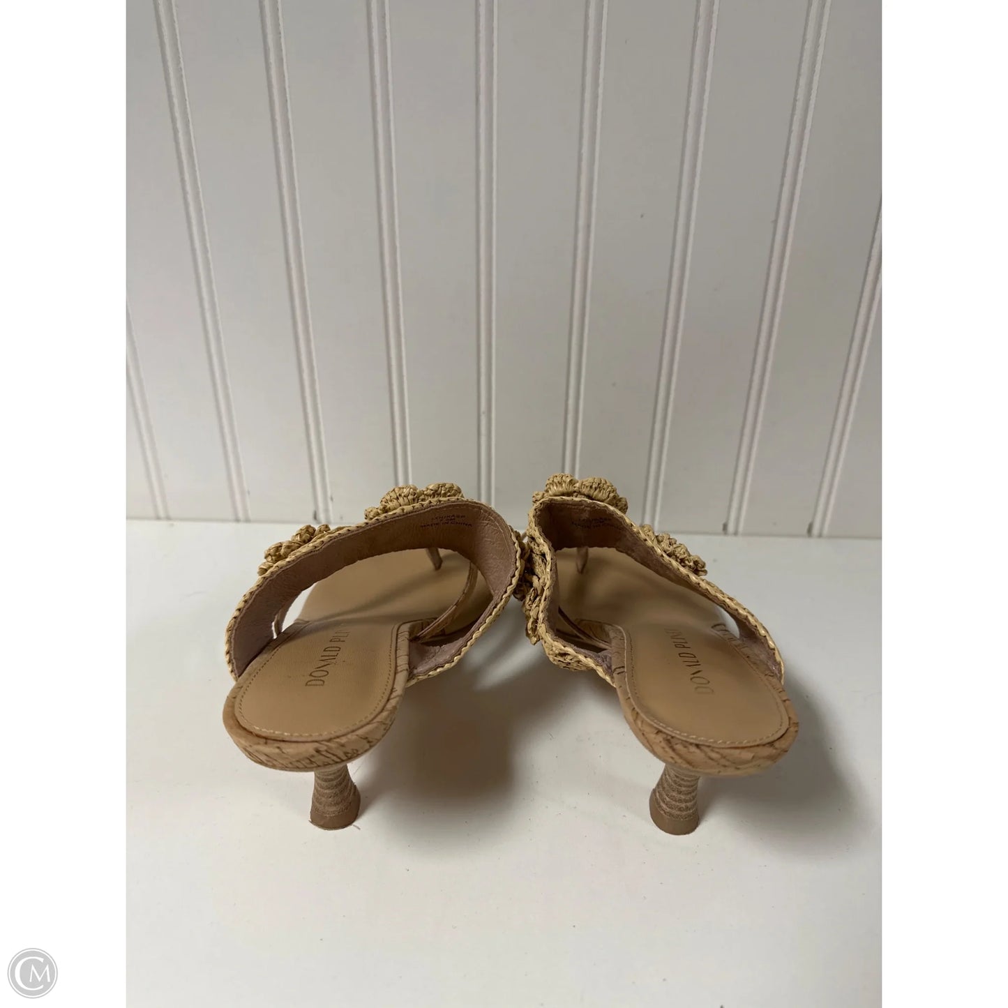 Sandals Heels Kitten By Donald Pliner In Tan, Size: 7.5