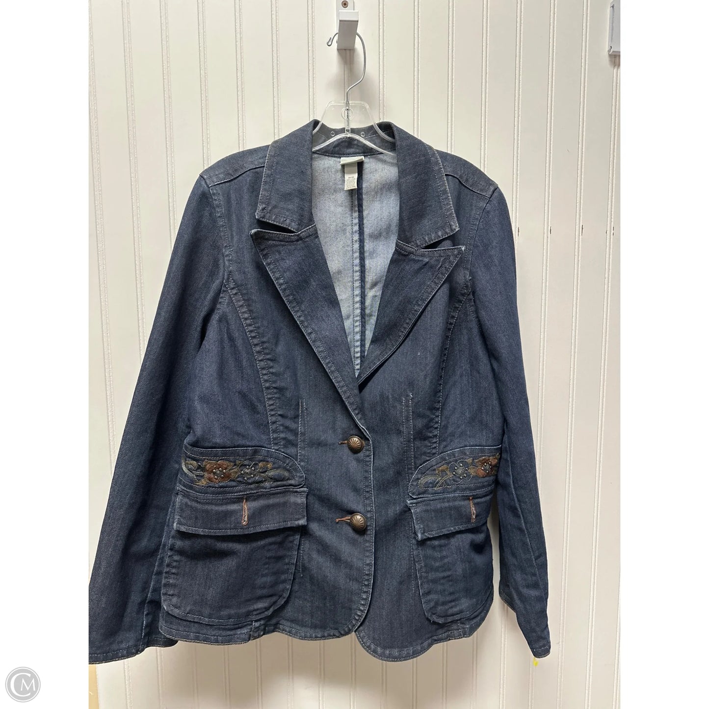 Jacket Denim By Venezia In Blue Denim, Size: Xl