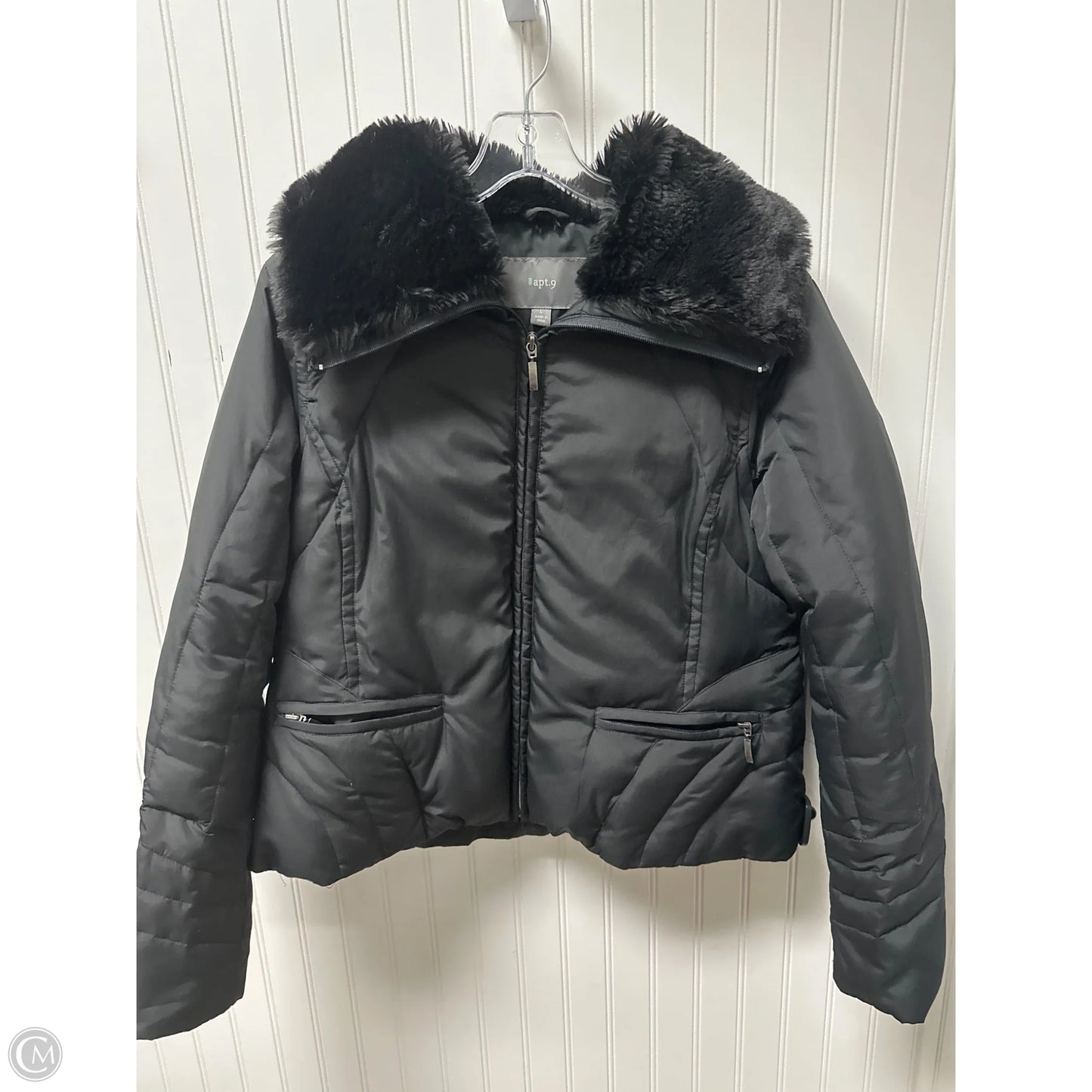 Jacket Puffer & Quilted By Apt 9 In Black, Size: L