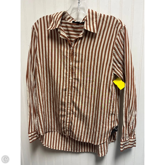 Top Long Sleeve By Jane And Delancey In Striped Pattern, Size: M