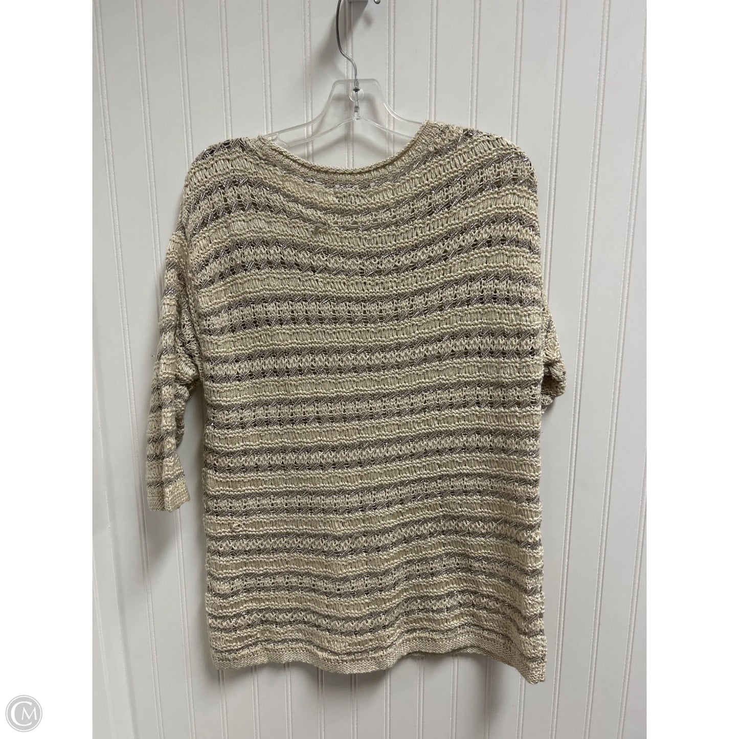 Sweater By Lucky Brand In Cream, Size: 1x