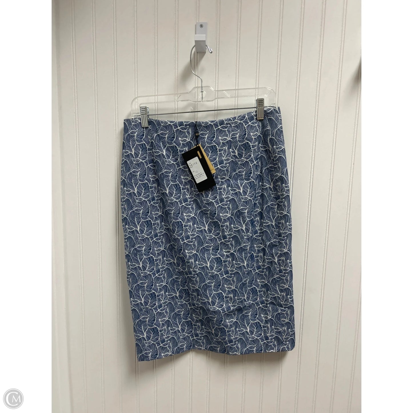 Skirt Mini & Short By Alberto Makali In Blue & White, Size: 10