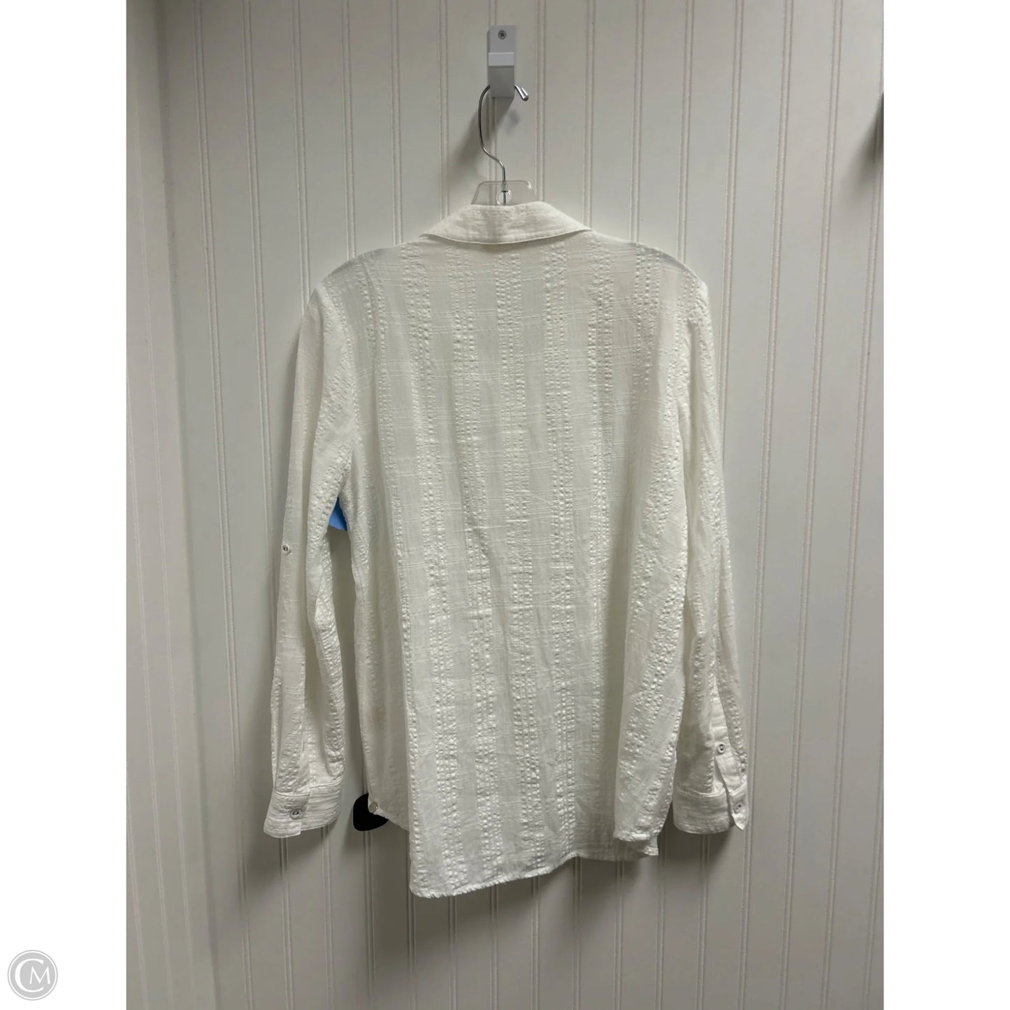 Top Long Sleeve By Love Stitch In White, Size: S