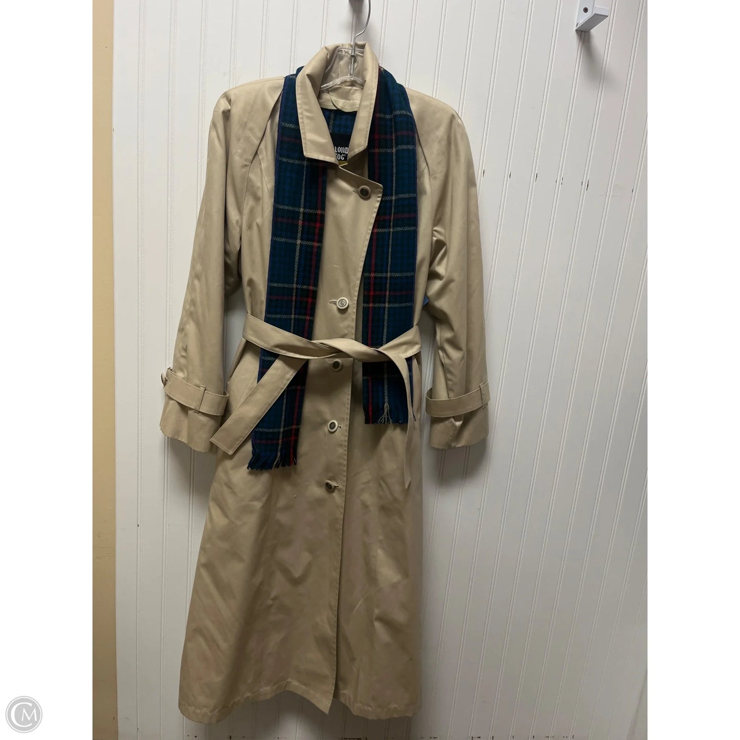 Coat Trench Coat By London Fog In Cream, Size: S
