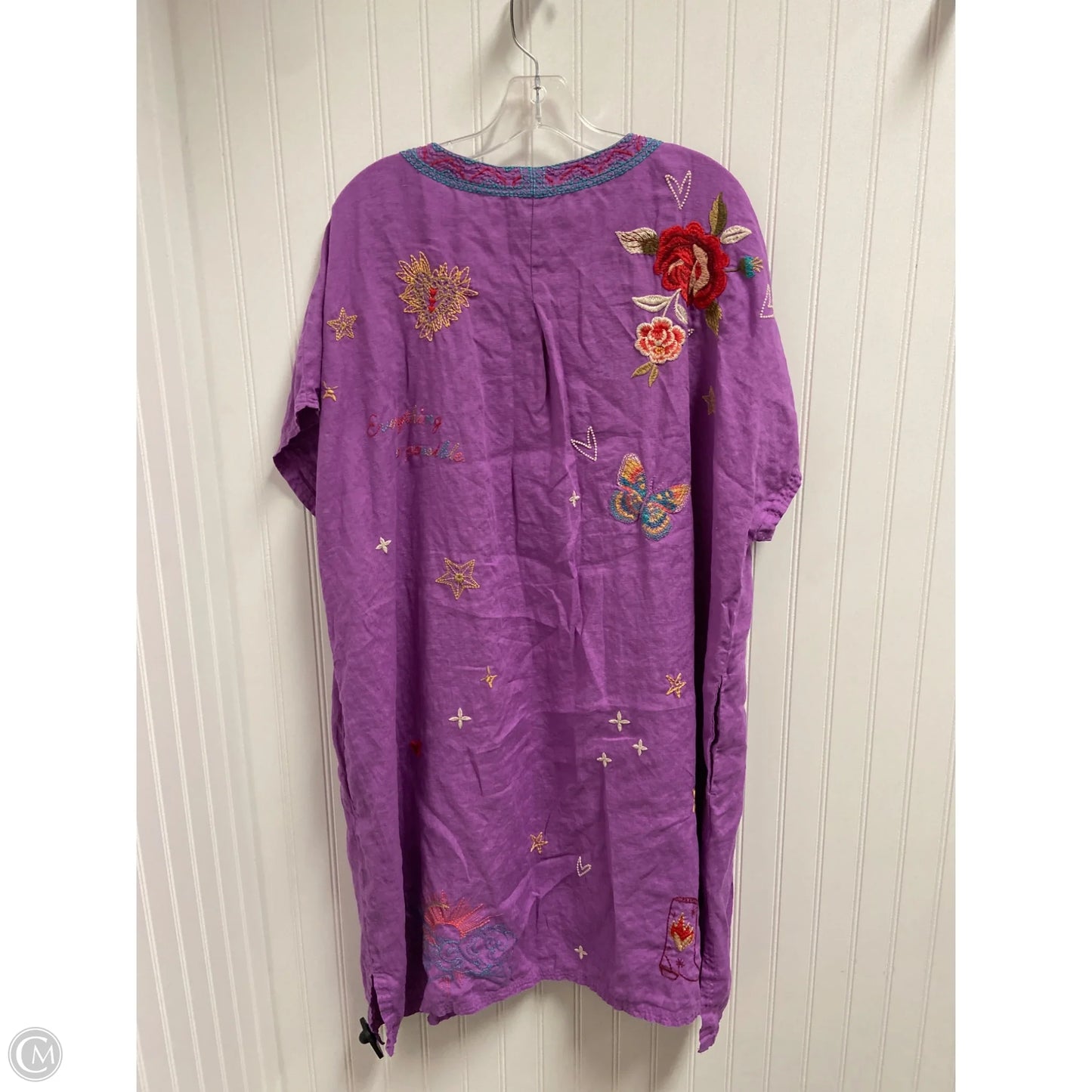Dress Casual Short By Johnny Was In Purple, Size: 2x
