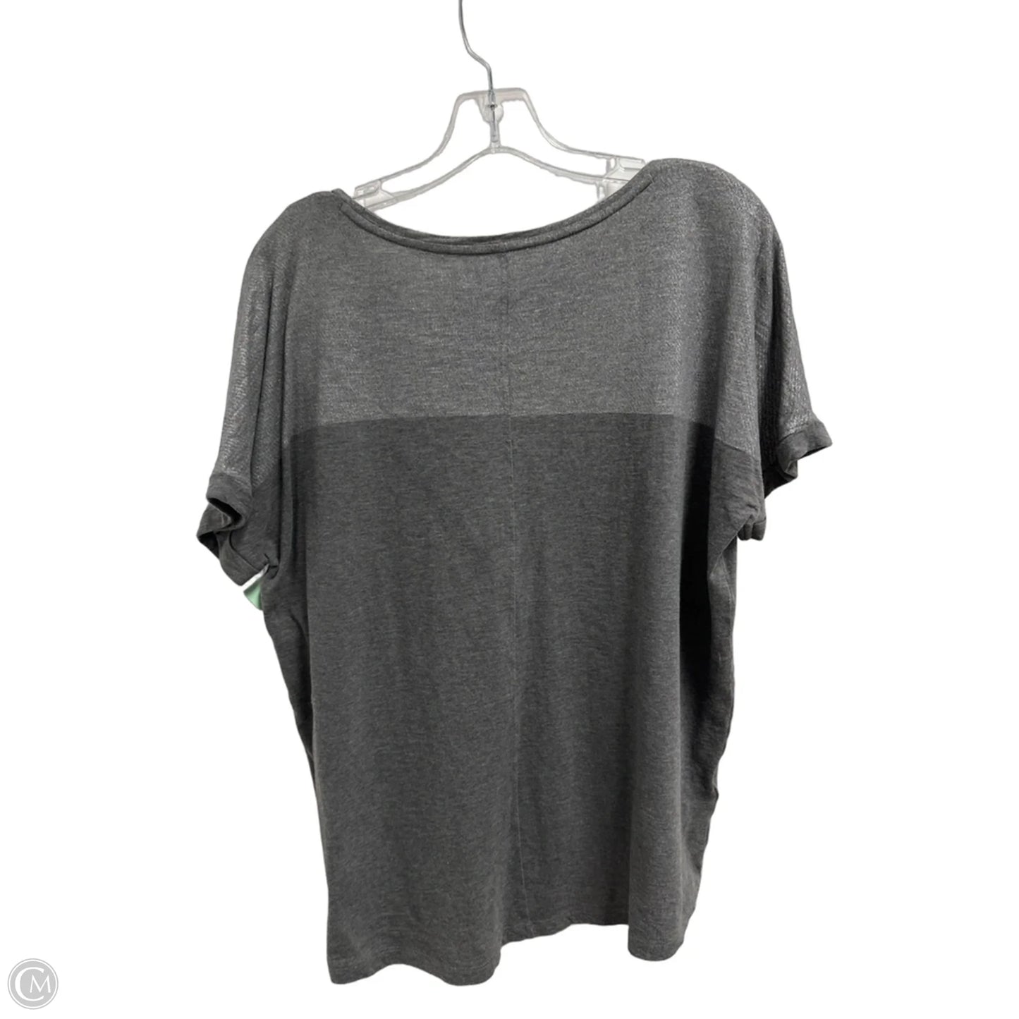 Top Short Sleeve By Loft In Grey, Size: M