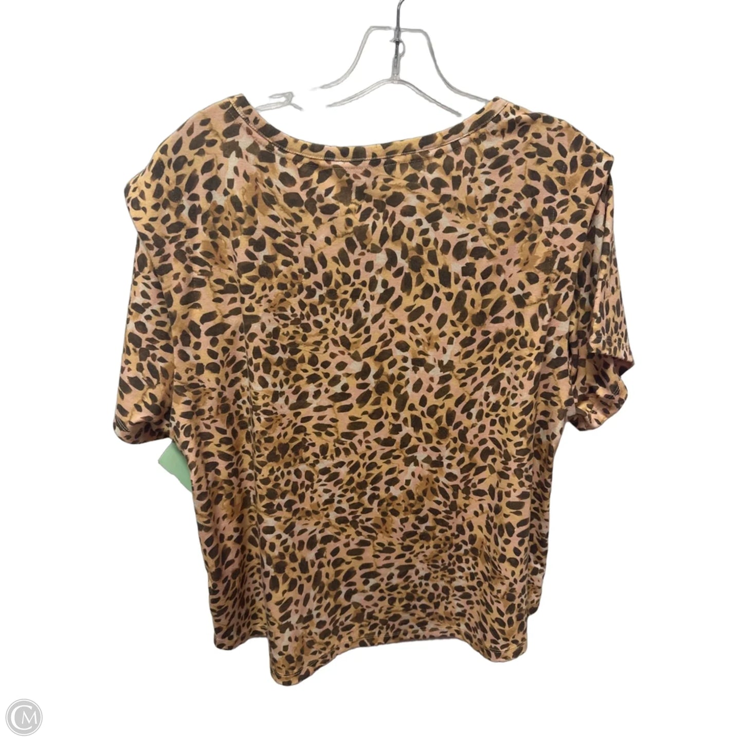 Top Short Sleeve By Democracy In Peach, Size: Xl