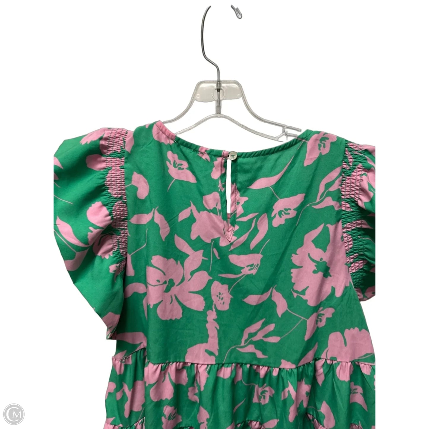 Top Sleeveless By Umgee In Green & Pink, Size: S