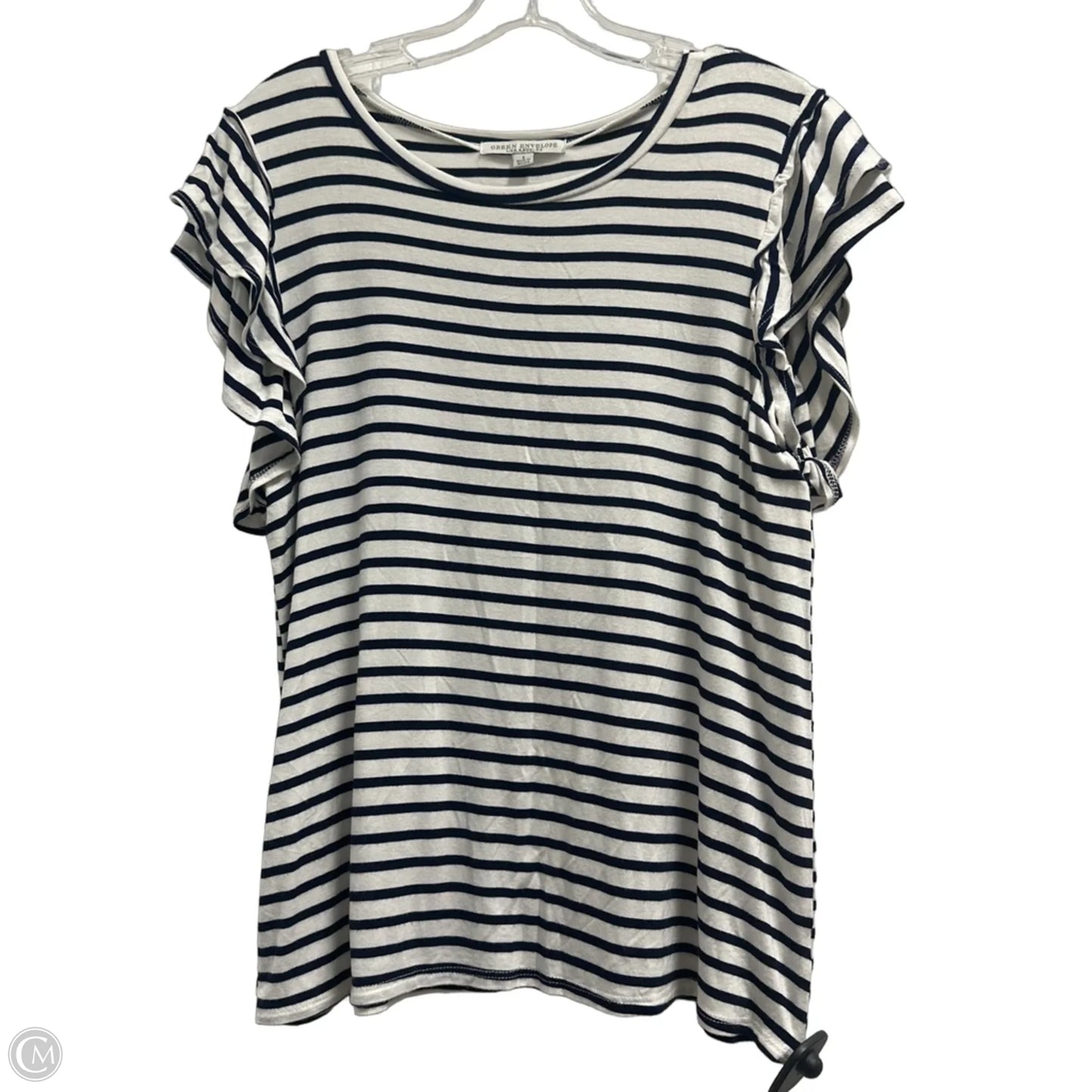 Top Sleeveless By Green Envelope In Striped Pattern, Size: L