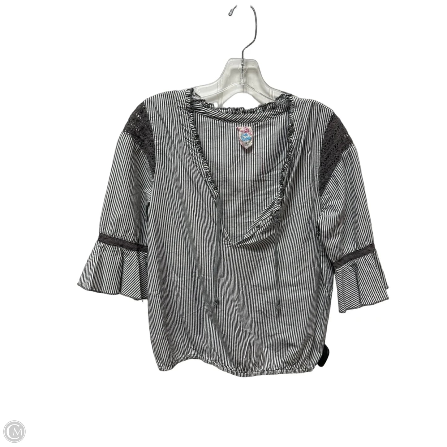 Top Long Sleeve By Free People In Striped Pattern, Size: S