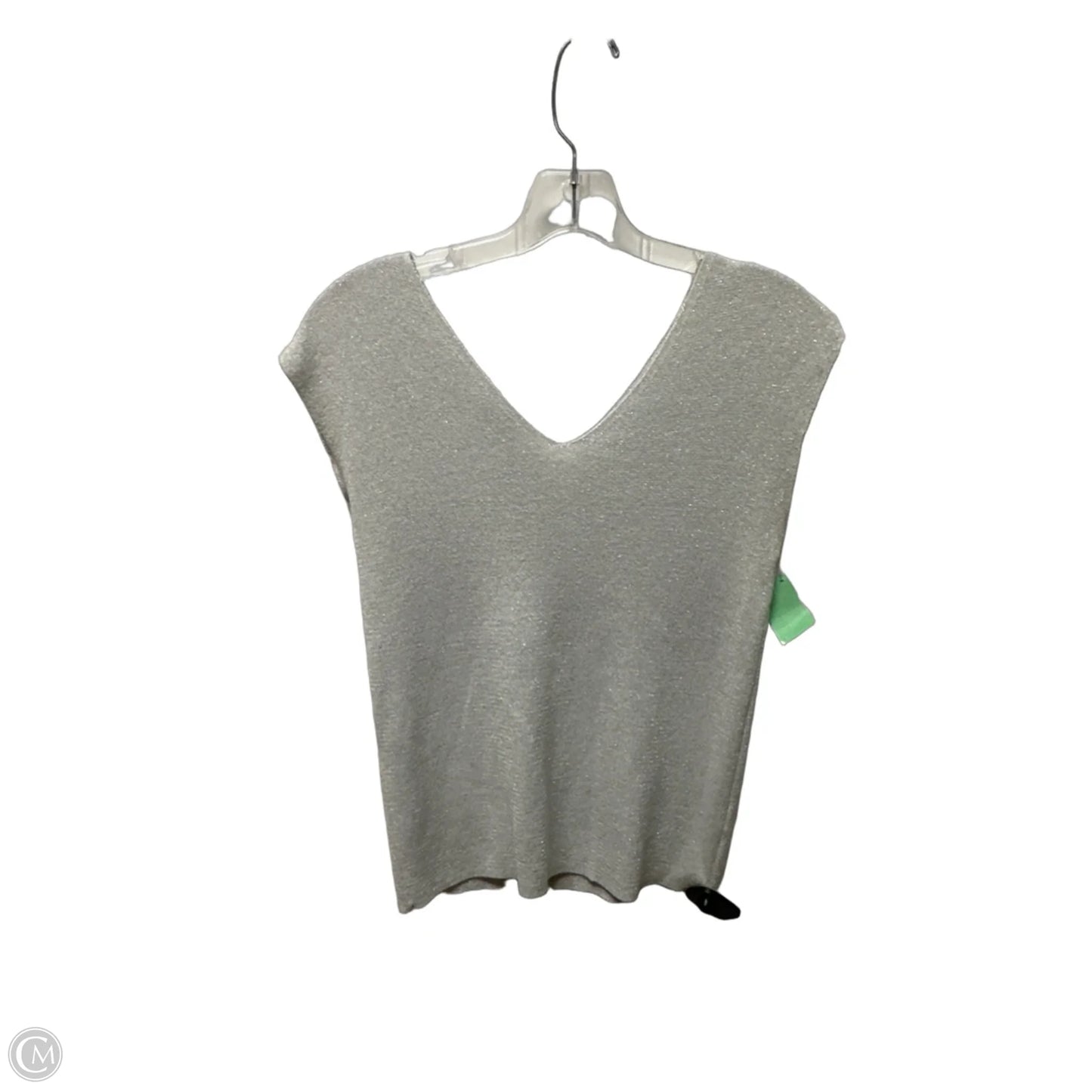 Top Sleeveless By Talbots In Silver, Size: S