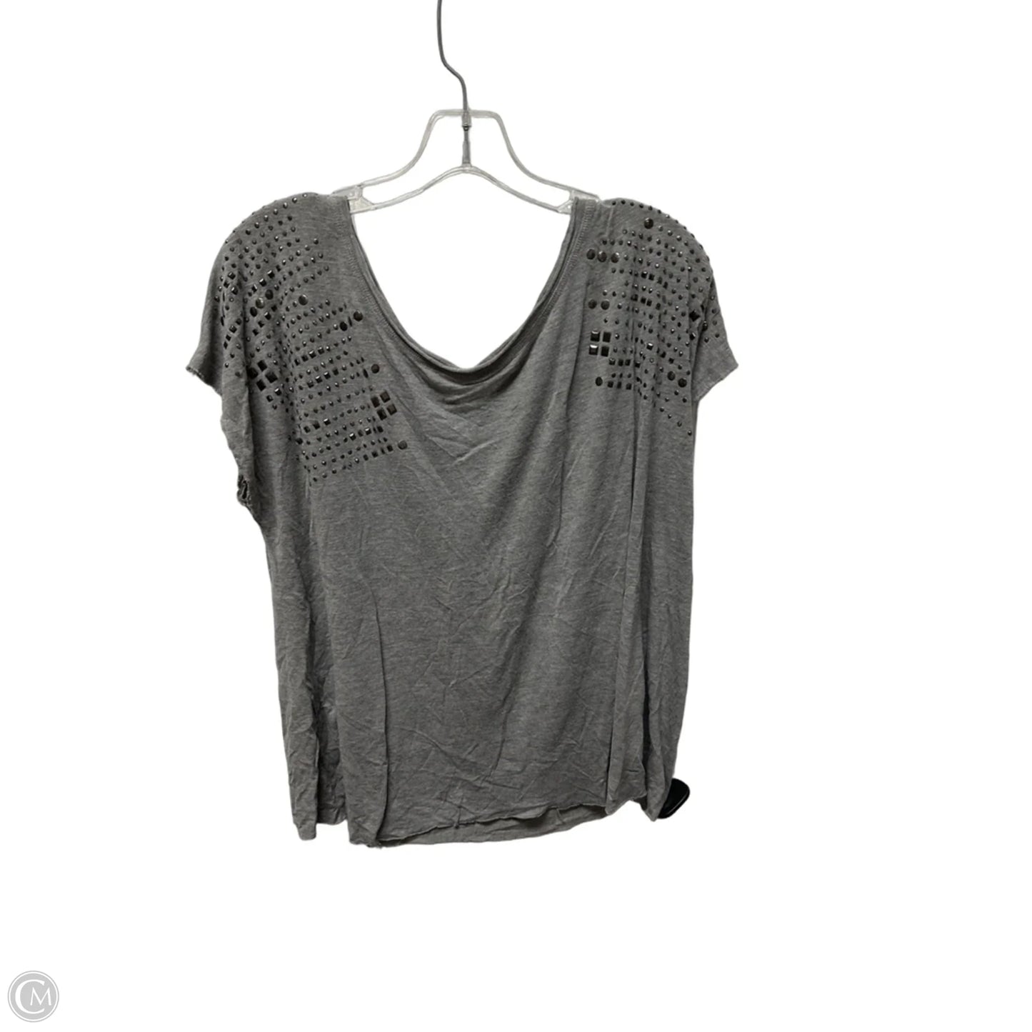 Top Short Sleeve By Ana In Grey, Size: 1x