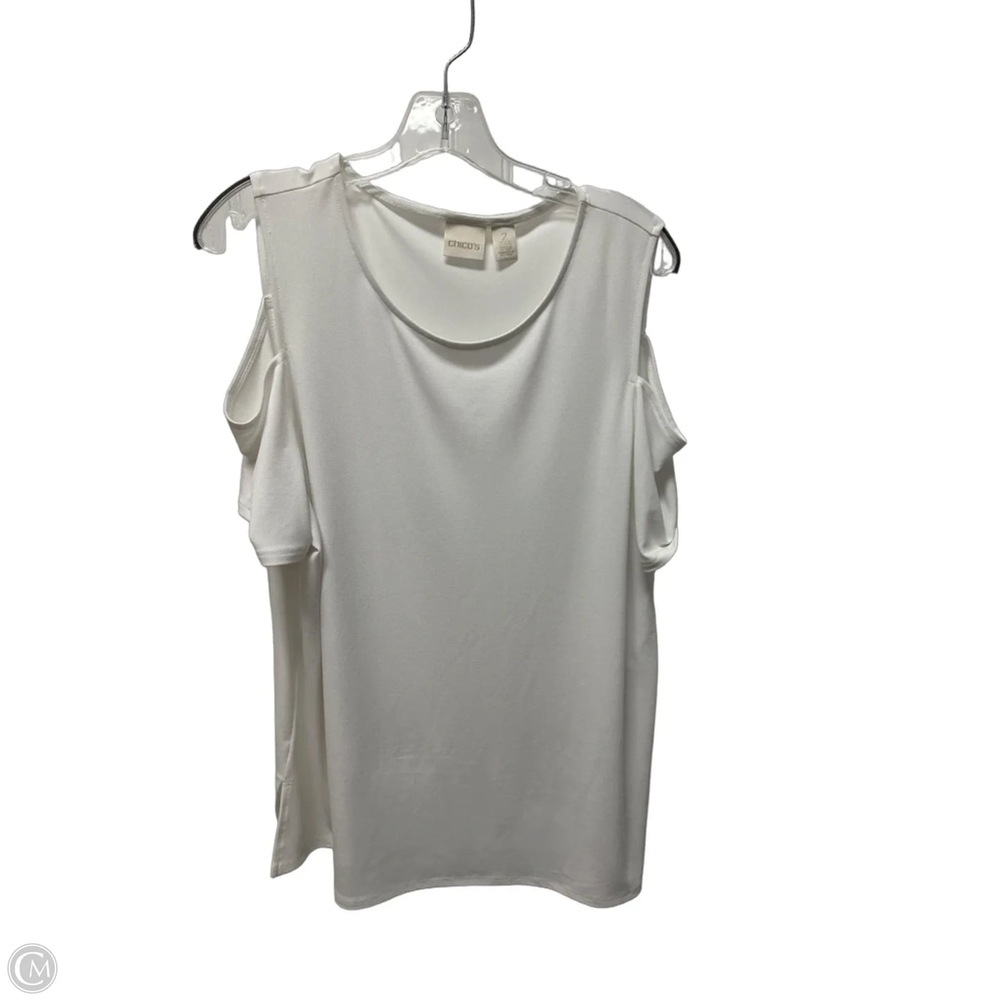 Top Short Sleeve By Chicos In White, Size: M