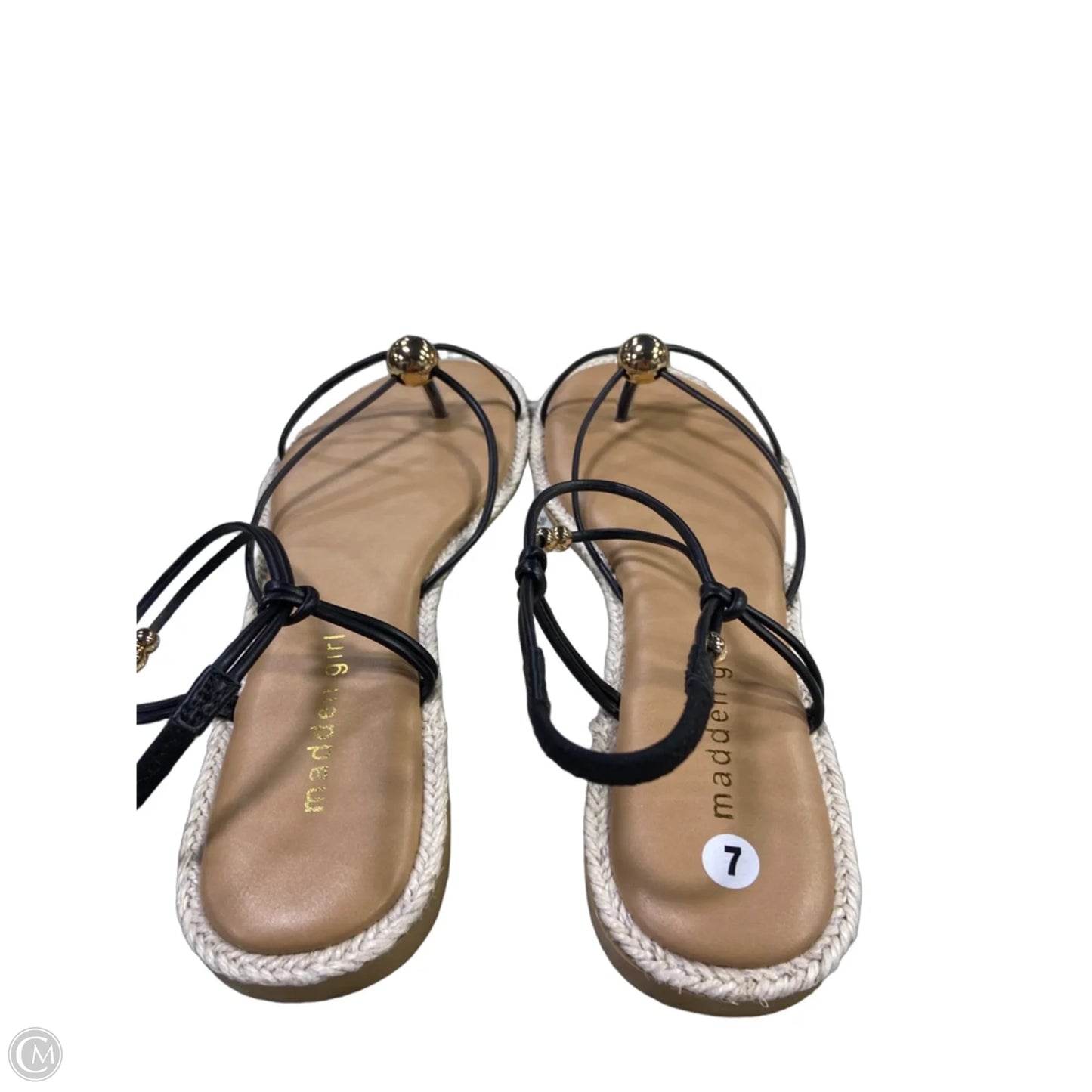 Sandals Flats By Madden Girl In Black, Size: 7