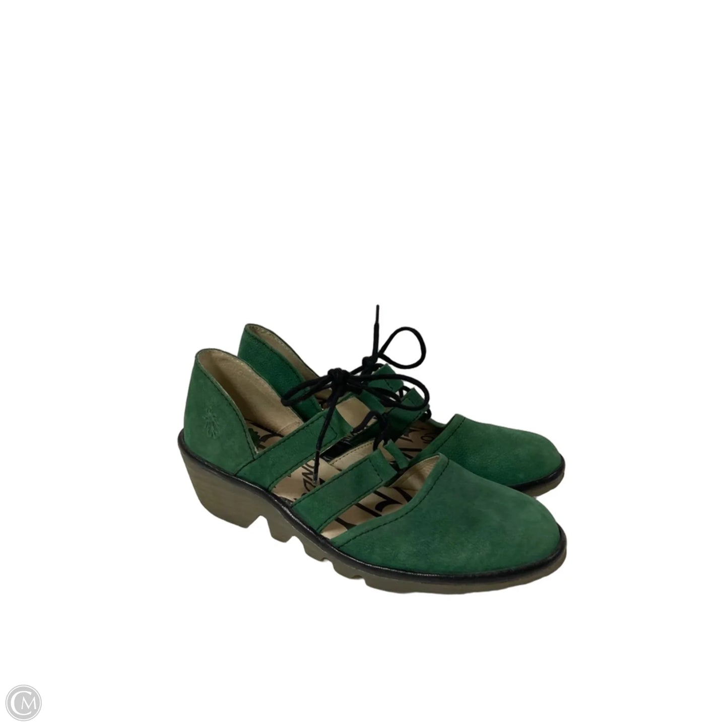 Shoes Heels Wedge By Fly London In Green, Size: 8.5