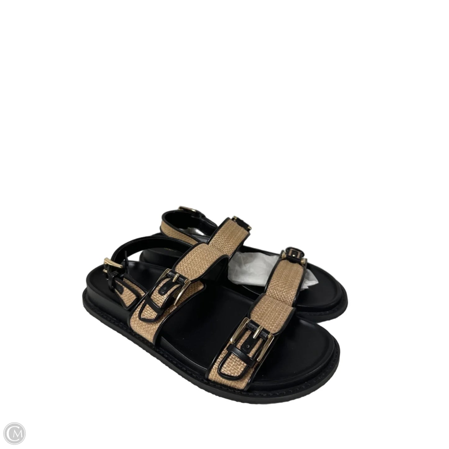 Sandals Designer By Michael Kors In Black & Cream, Size: 7