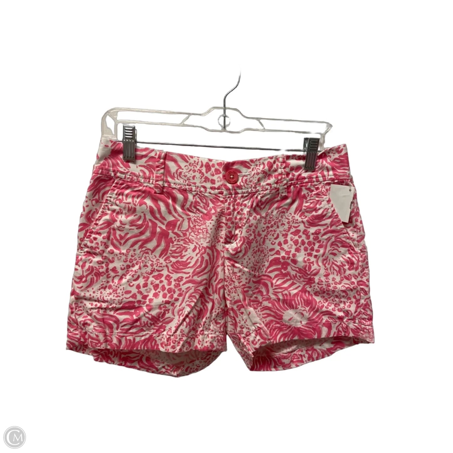 Shorts Designer By Lilly Pulitzer In Pink & White, Size: 4
