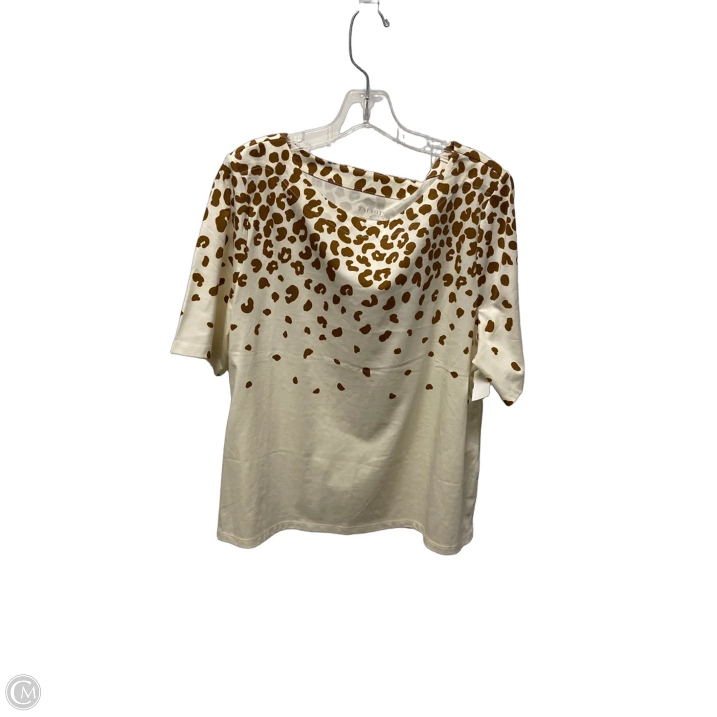 Top Short Sleeve By Talbots In Leopard Print, Size: Xl