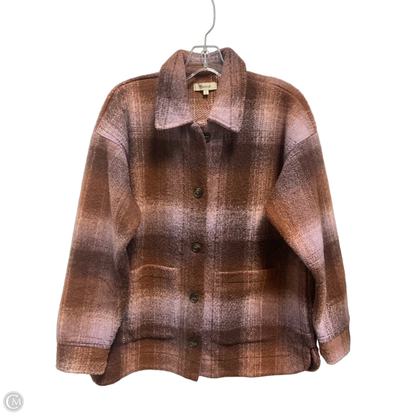Jacket Fleece By Madewell In Plaid Pattern, Size: S
