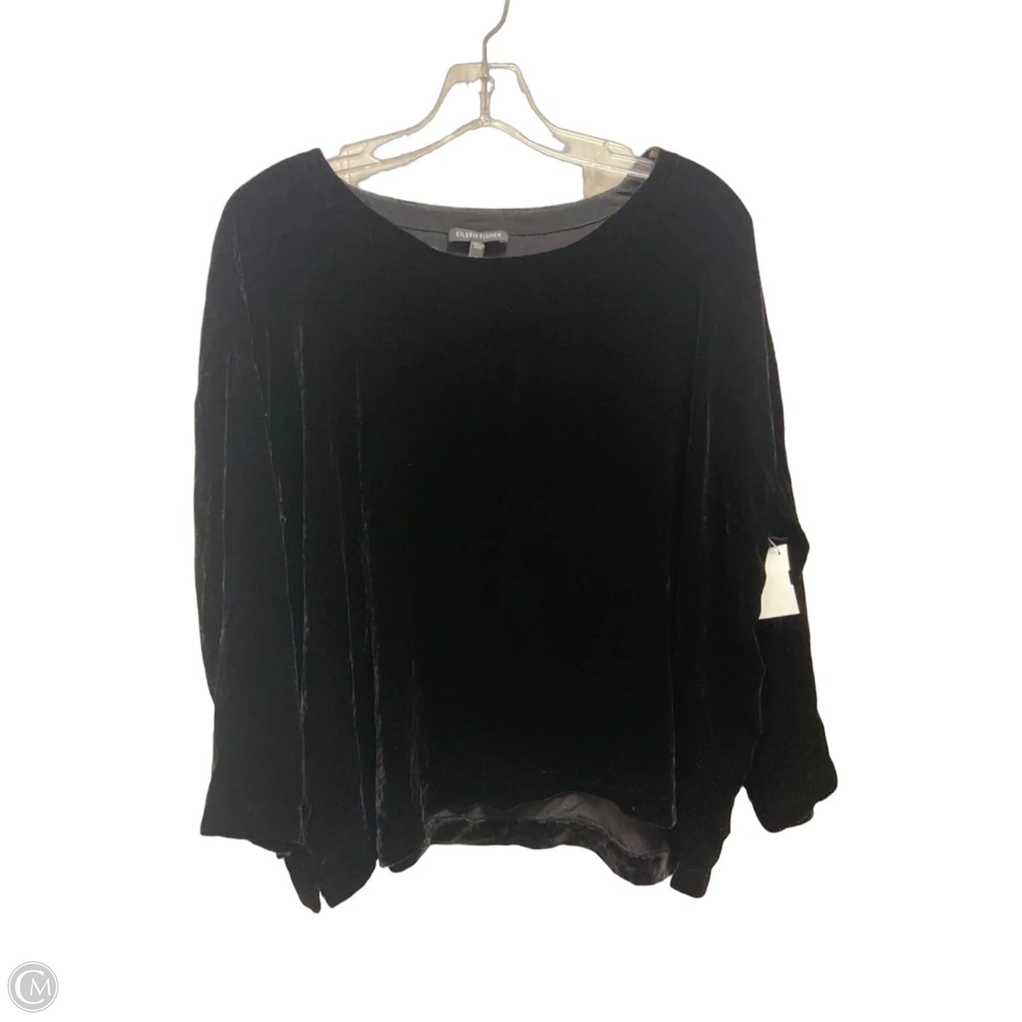 Top Long Sleeve By Eileen Fisher In Black, Size: S