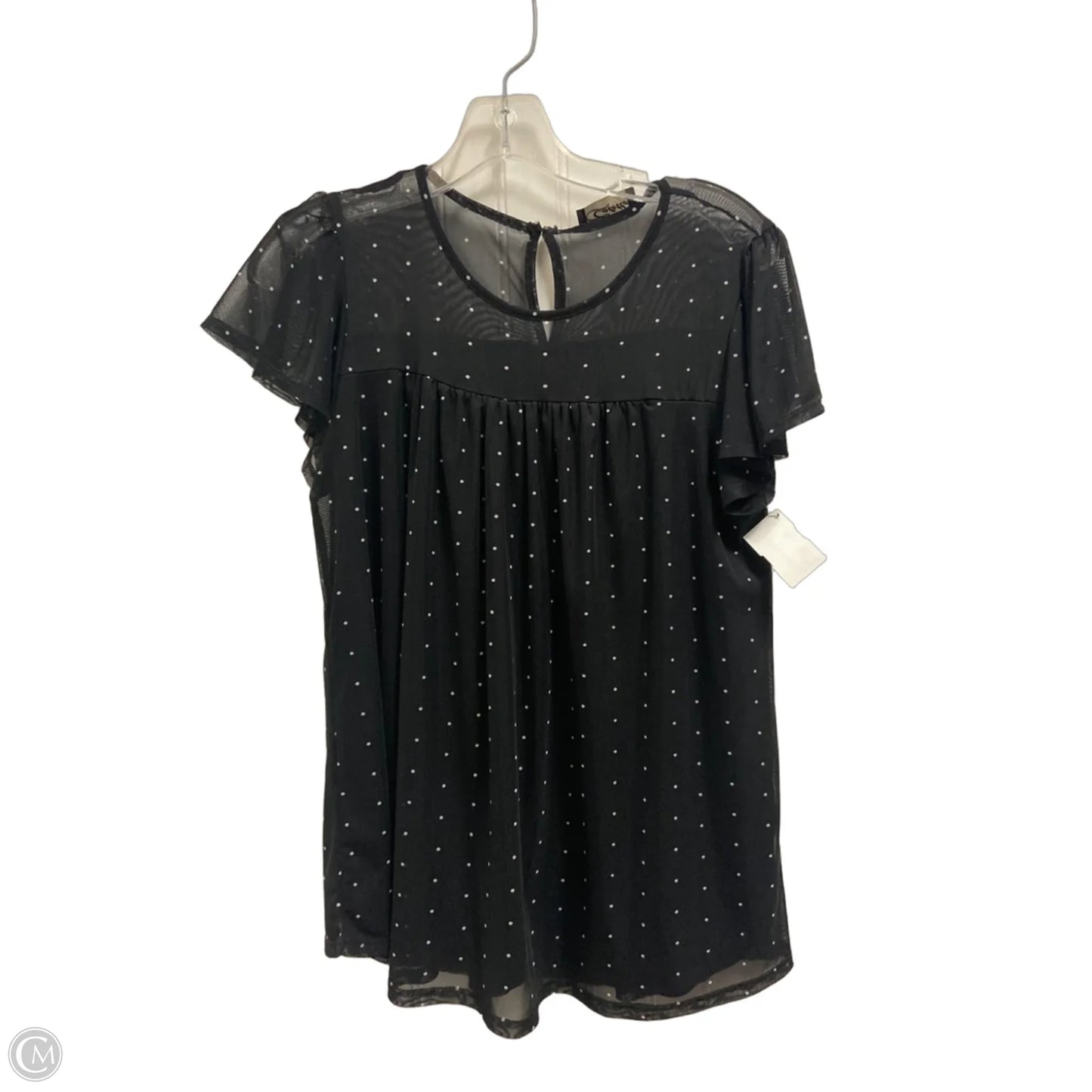 Top Short Sleeve By Clothes Mentor In Polkadot Pattern, Size: S