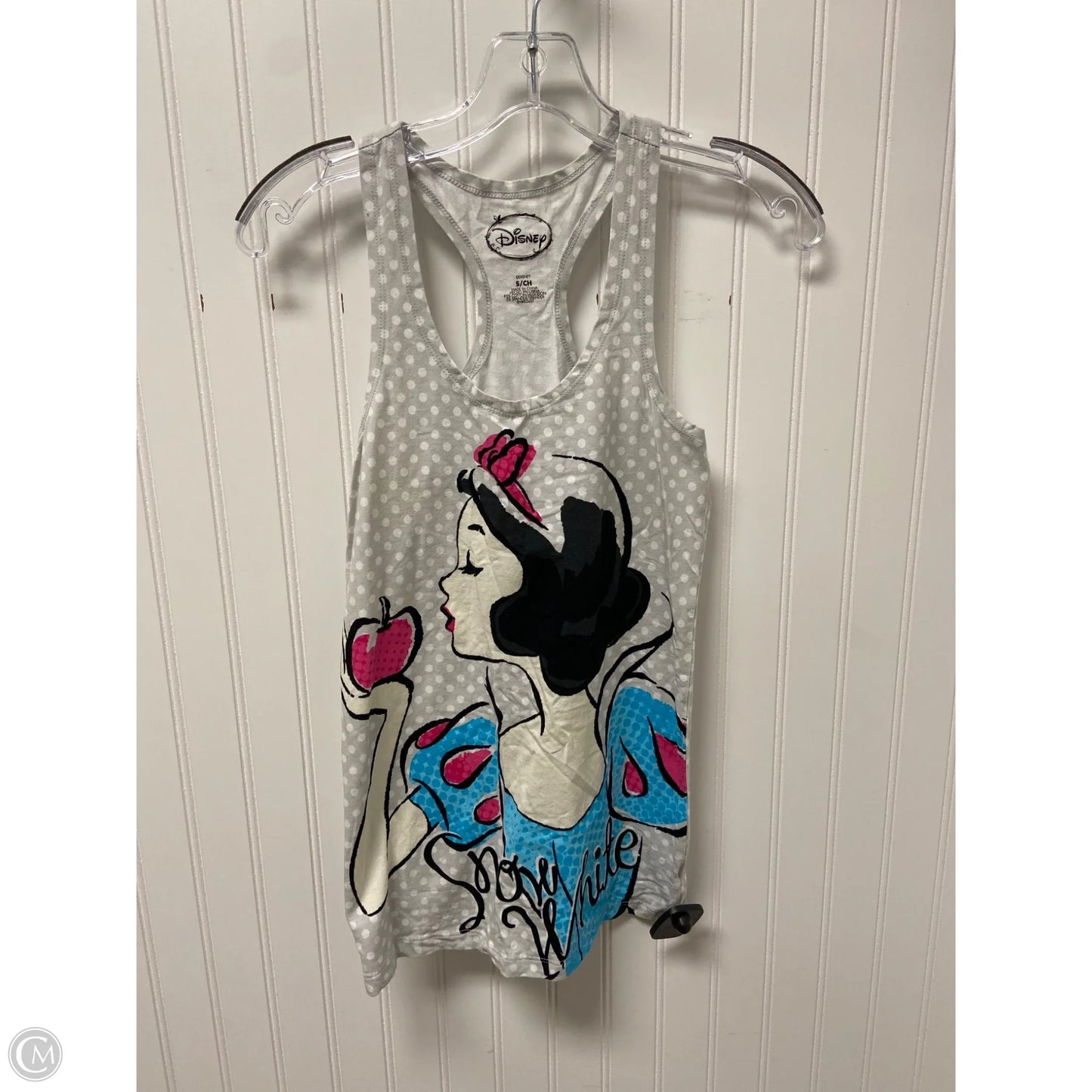 Top Sleeveless By Disney Store In Grey & White, Size: S