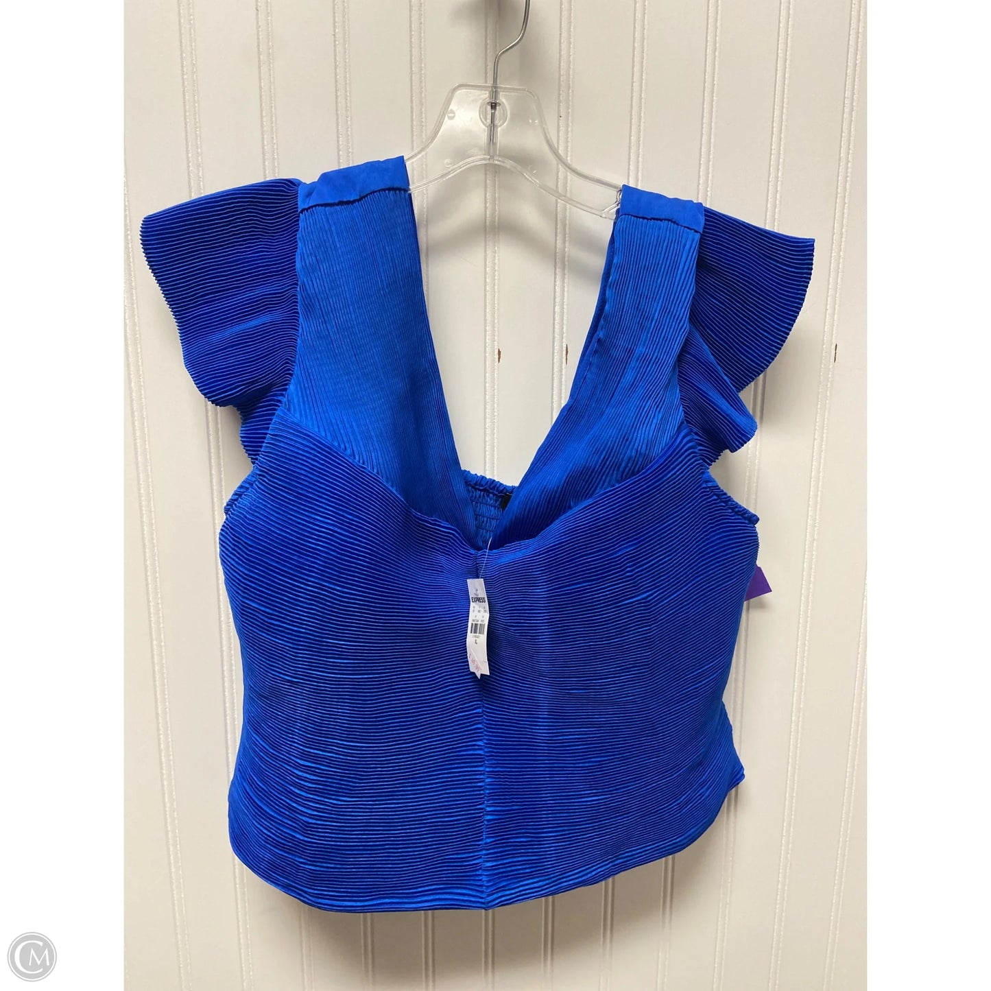 Top Short Sleeve By Express In Blue, Size: Xl