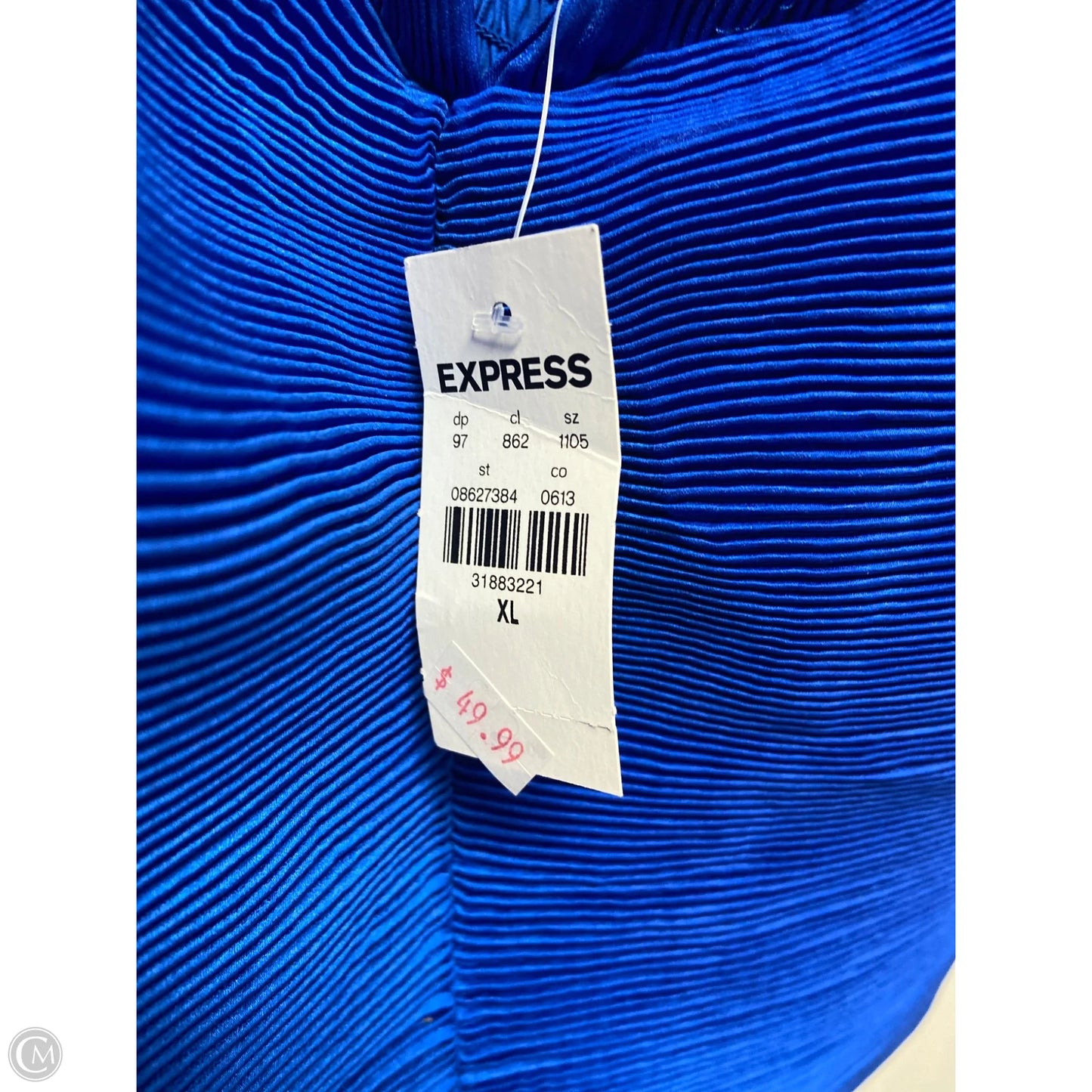 Top Short Sleeve By Express In Blue, Size: Xl